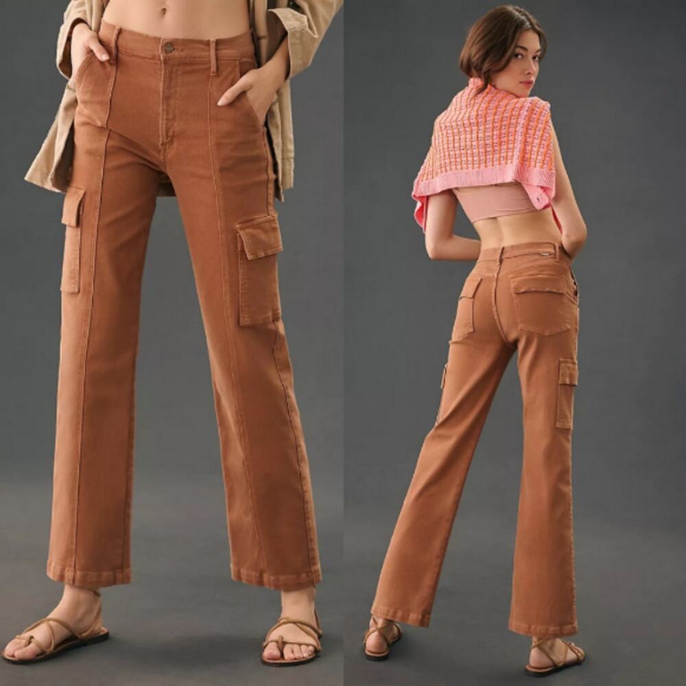 Anthropologie MOTHER The Rambler Cargo Ankle Jeans Women’s‎ 25 Glazed Ginger